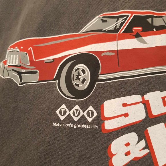 Starsky and Hutch TV 1 Graphic Grey Car Show T Shirt Mens M - Picture 3 of 7